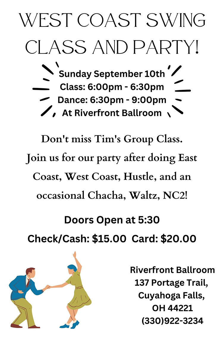 West Coast Swing Party September 10, 2023